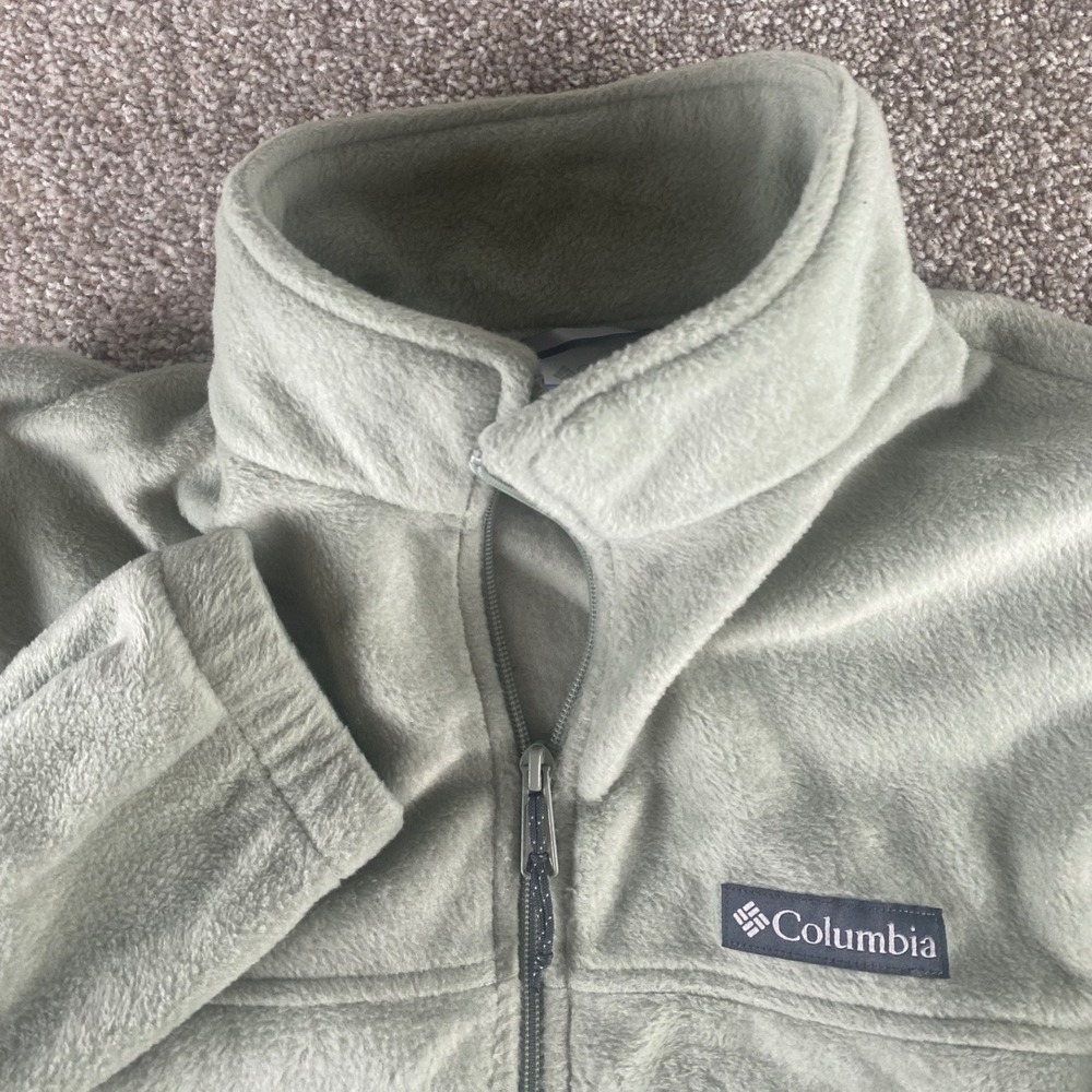 Columbia Steens Mountain Full Zip Fleece Jacket Sage Green Mens Medium WM3220